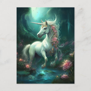 Unicorn Fantasy Art Postcard