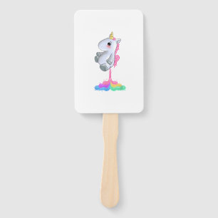 Unicorn Fart Funny Unicorn Shirt Women Girls Unico Hand Fan