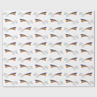 Unicorn farting a rainbow wrapping paper