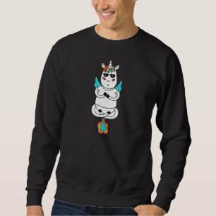 Unicorn Farting Rainbow Fly Humour Unicorn Poop Ra Sweatshirt