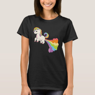 unicorn farting rainbow   unicorn  cute T-Shirt