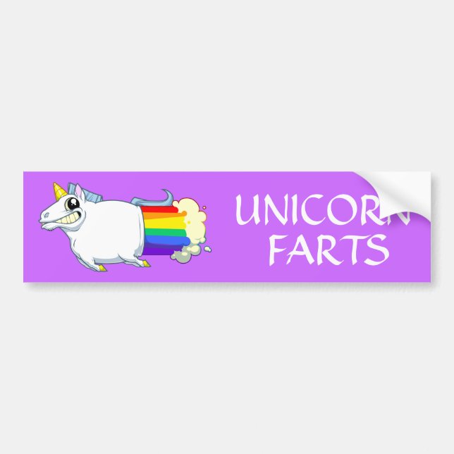 Unicorn Farts Bumper Sticker (Front)