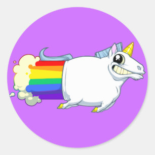 Unicorn Farts Sticker (reversed)