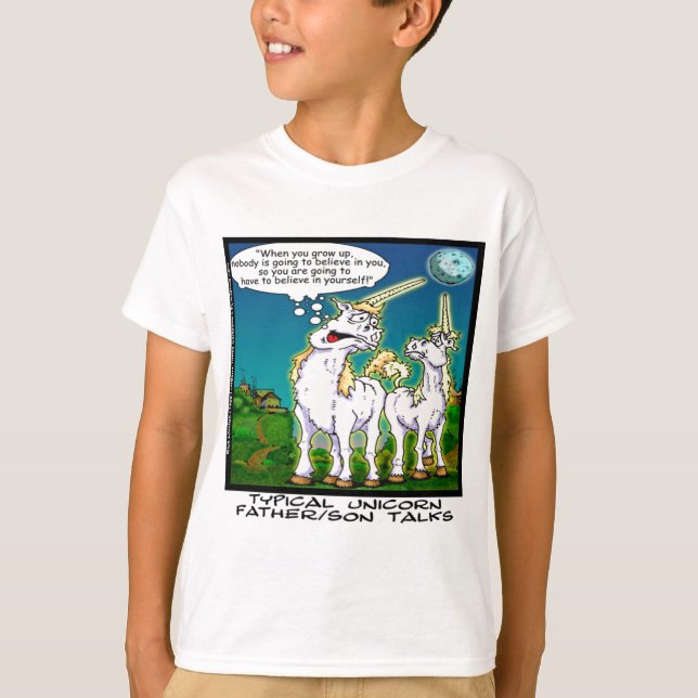 Unicorn Father/Son Bonding Funny T-Shirt (Front)