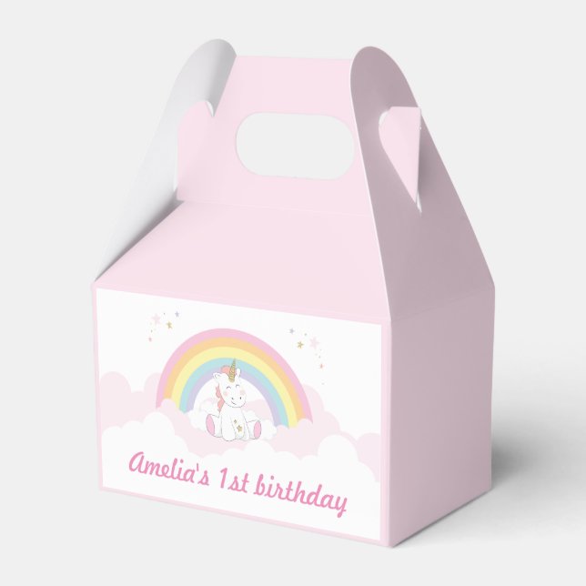 Unicorn Favour Box (Front Side)