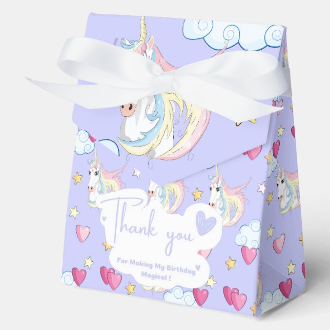 Unicorn Favour Box (Front)