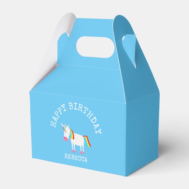 Unicorn Favour Box (Front Side)