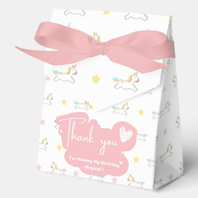 Unicorn Favour Box (Front)