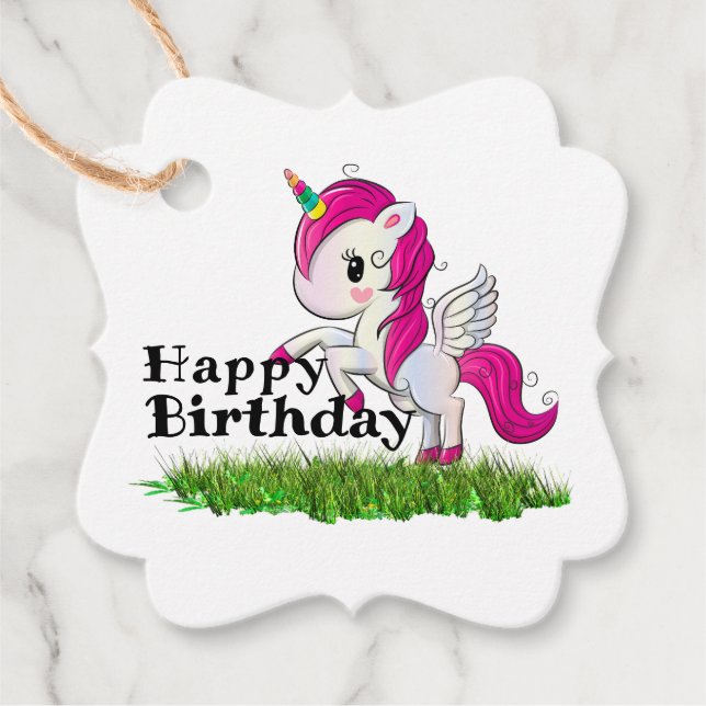 Unicorn  favour tags (Front)