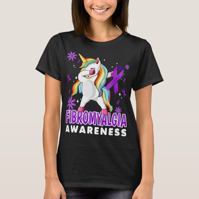 Unicorn Fibromyalgia - Fibro Warrior  T-Shirt (Front)