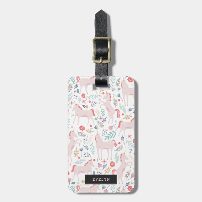 Unicorn Fields Luggage Tag (Front Vertical)