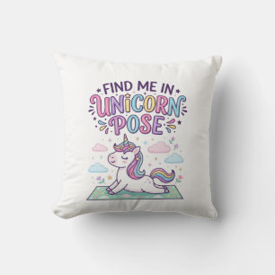 Unicorn Find Me in Unicorn Pose Print Ready POD Ar Cushion
