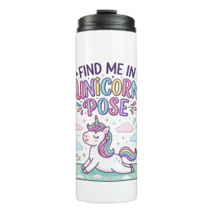 Unicorn Find Me in Unicorn Pose Print Ready POD Ar Thermal Tumbler