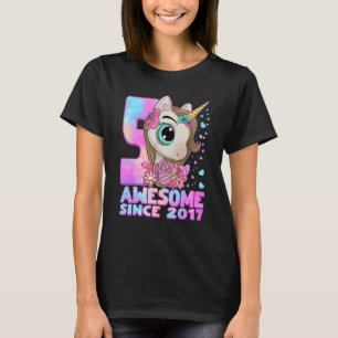 Unicorn Five 5 Years Old 5th Birthday Girl Party K T-Shirt