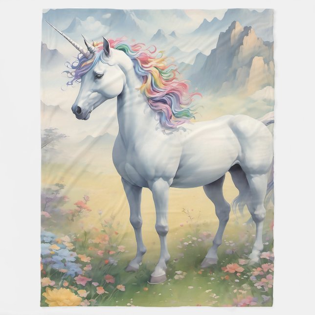 Unicorn Fleece Blanket (Front)