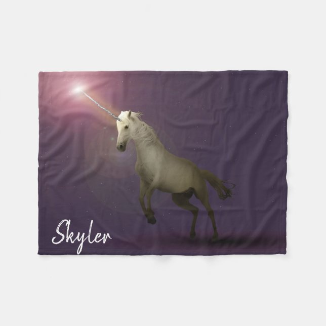 Unicorn Fleece Blanket (Front (Horizontal))