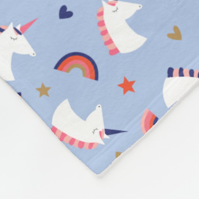 Unicorn Fleece Blanket (Corner)