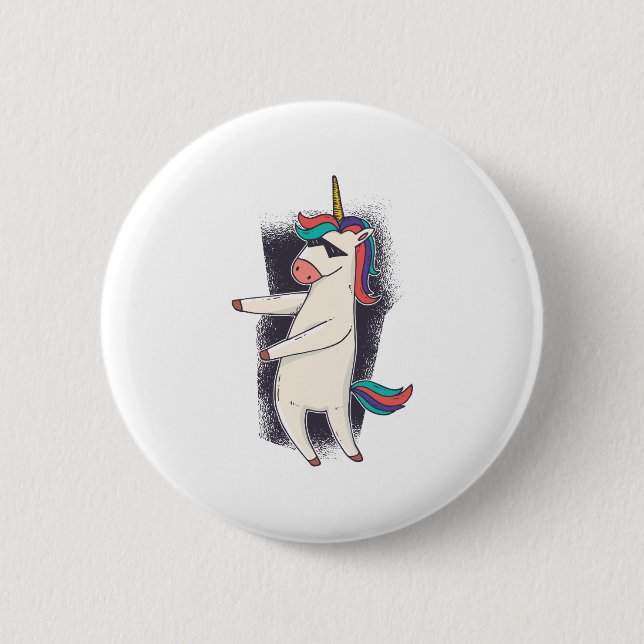 Unicorn Floss Dance 6 Cm Round Badge (Front)