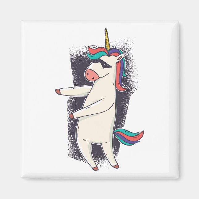 Unicorn Floss Dance Magnet (Front)
