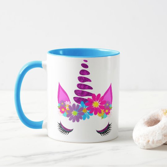 Unicorn Flowery Super Cute Girly Mug