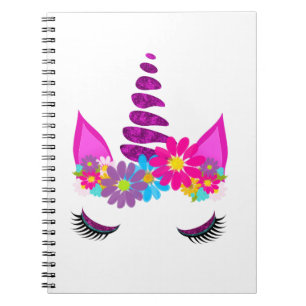 Unicorn Flowery Super Cute Girly Notebook
