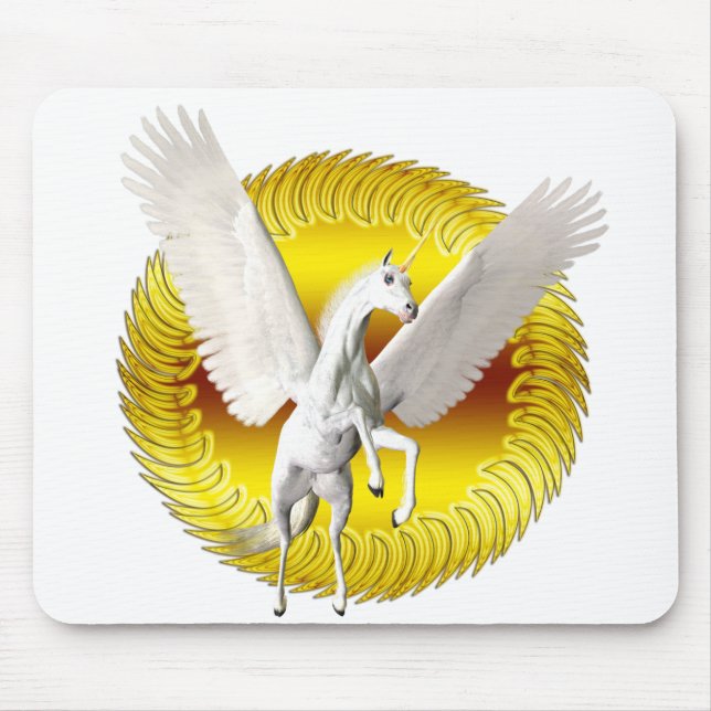 Unicorn flying mouse pad (Front)