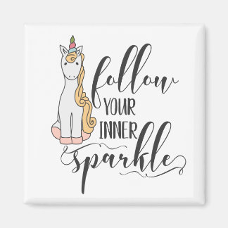 Unicorn Follow Your Inner Sparkle (Colour) Party Magnet
