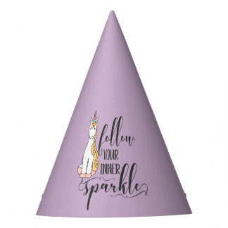 Unicorn Follow Your Inner Sparkle (Colour) Party Party Hat