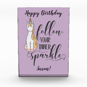 Unicorn Follow Your Inner Sparkle (Colour) Party Photo Block