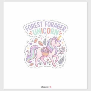 Unicorn Forest Forager Unicorn Graphic Design Whit