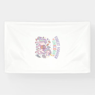 Unicorn Forest Forager Unicorn Graphic Design Whit Banner