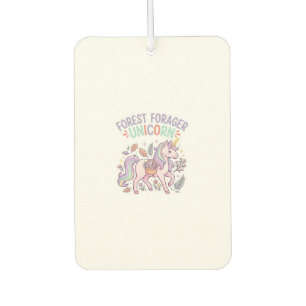 Unicorn Forest Forager Unicorn Graphic Design Whit Car Air Freshener