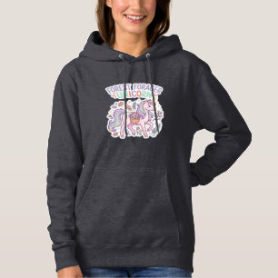 Unicorn Forest Forager Unicorn Graphic Design Whit Hoodie