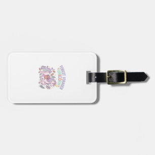 Unicorn Forest Forager Unicorn Graphic Design Whit Luggage Tag