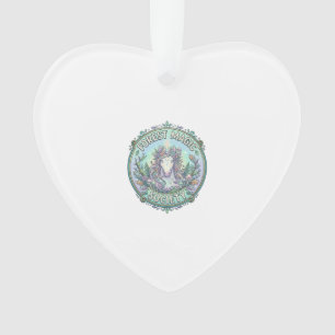 Unicorn Forest Magic Society Graphic Design White Ornament