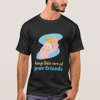 Unicorn Friendship Always Care for Your Friends vi T-Shirt