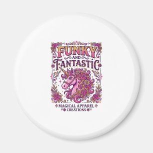 Unicorn Funky and Fantastic Stylish Zazzle Design_ Magnet