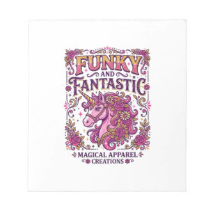 Unicorn Funky and Fantastic Stylish Zazzle Design_ Notepad