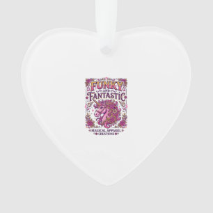 Unicorn Funky and Fantastic Stylish Zazzle Design_ Ornament
