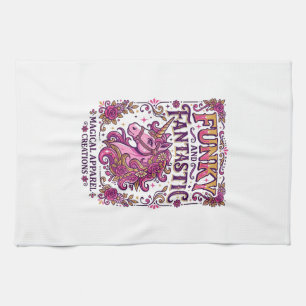 Unicorn Funky and Fantastic Stylish Zazzle Design_ Tea Towel