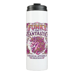Unicorn Funky and Fantastic Stylish Zazzle Design_ Thermal Tumbler