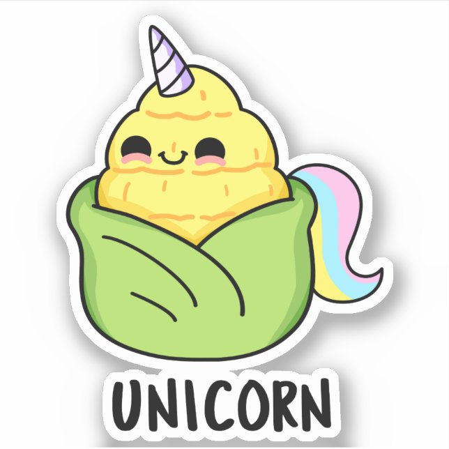 Unicorn Funny Baby Corn Pun  (Front)