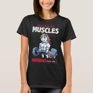 Unicorn Funny Bodybuilding Flexcorn Humour Gym Cut T-Shirt