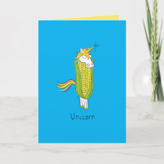 Unicorn Funny Corn Greeting Card