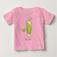 Unicorn Funny Corn Kid's Baby T-Shirt