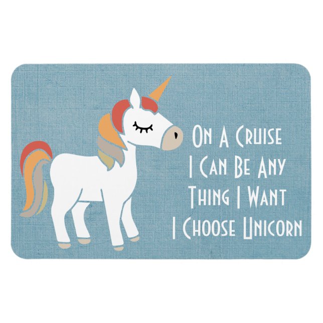 Unicorn Funny Cruise Ship Cabin Stateroom Door Magnet (Horizontal)
