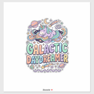 Unicorn Galactic Daydreamer Kawaii Sticker and Shi