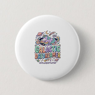 Unicorn Galactic Daydreamer Kawaii Sticker and Shi 6 Cm Round Badge