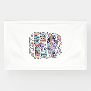 Unicorn Galactic Daydreamer Kawaii Sticker and Shi Banner