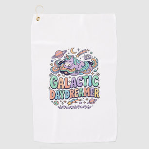 Unicorn Galactic Daydreamer Kawaii Sticker and Shi Golf Towel